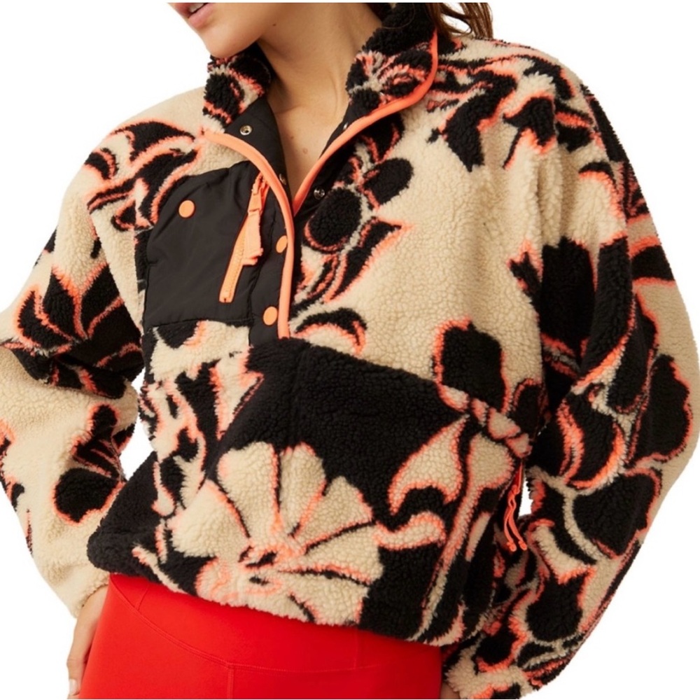 NWT Free People Movement Printed Pullover Rocky Ridge Magnolia small